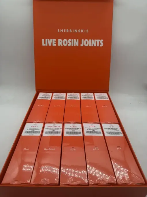 Sherbinski pre rolls, including flavours, design, quality considerations, product terminology and UK cannabinoid regulations.